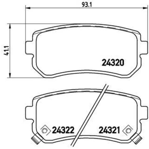 Sada brzdových platničiek kotúčovej brzdy BREMBO P 30 025