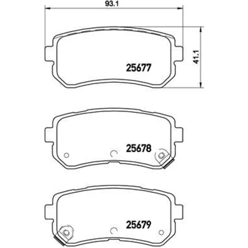 Sada brzdových platničiek kotúčovej brzdy BREMBO P 30 068