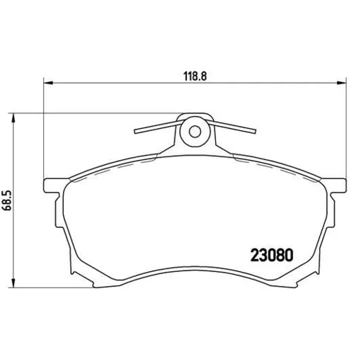 Sada brzdových platničiek kotúčovej brzdy BREMBO P 54 021