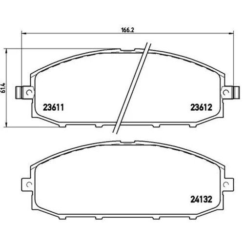 Sada brzdových platničiek kotúčovej brzdy BREMBO P 56 041