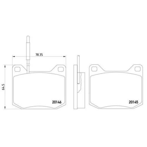 Sada brzdových platničiek kotúčovej brzdy BREMBO P 61 004