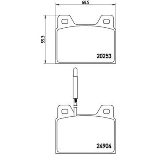 Sada brzdových platničiek kotúčovej brzdy BREMBO P 61 005