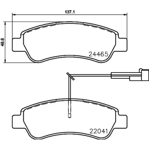 Sada brzdových platničiek kotúčovej brzdy BREMBO P 61 125