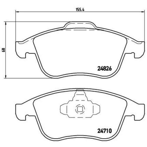 Sada brzdových platničiek kotúčovej brzdy BREMBO P 68 052