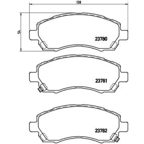 Sada brzdových platničiek kotúčovej brzdy BREMBO P 78 009