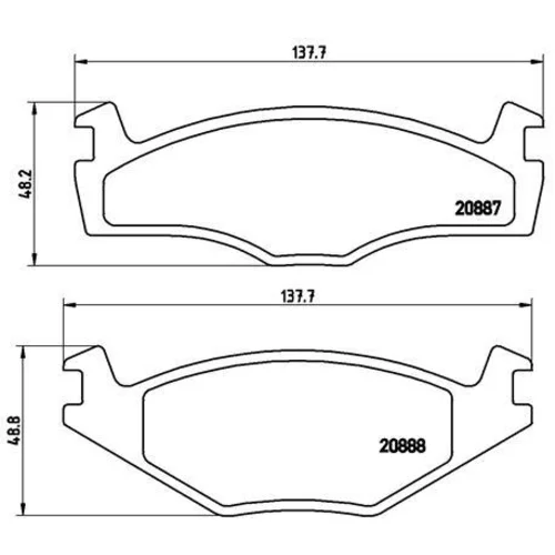 Sada brzdových platničiek kotúčovej brzdy P 85 005 /BREMBO/