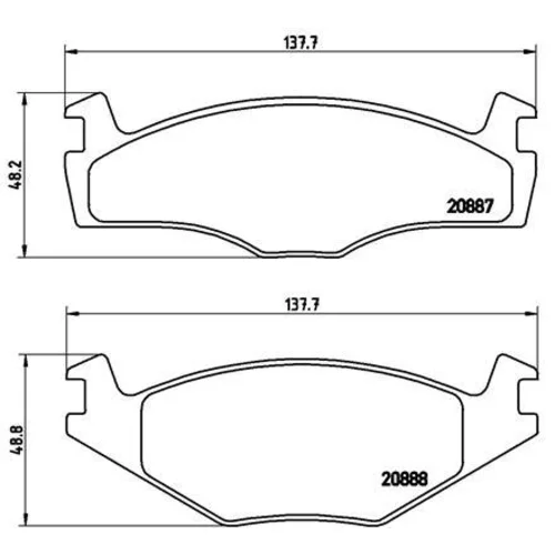 Sada brzdových platničiek kotúčovej brzdy BREMBO P 85 024