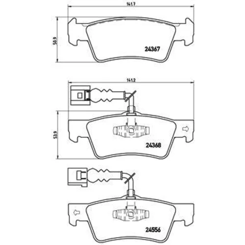 Sada brzdových platničiek kotúčovej brzdy BREMBO P 85 068