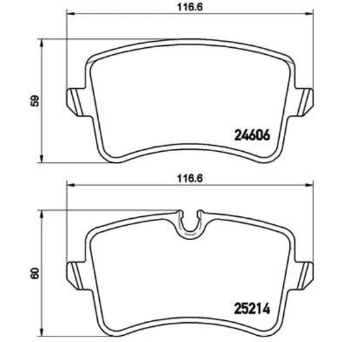 Sada brzdových platničiek kotúčovej brzdy BREMBO P 85 119