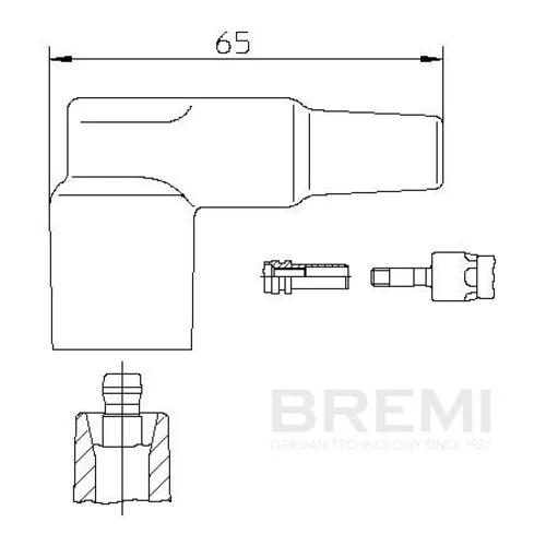 Pripájací konektor rozdeľovača zapaľovania BREMI 13255