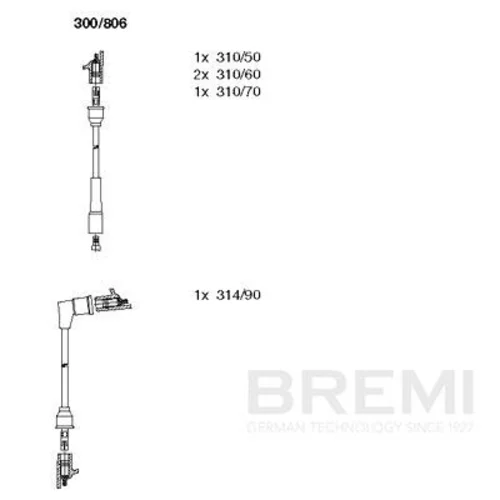 Sada zapaľovacích káblov BREMI 300/806