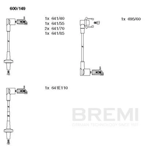 Sada zapaľovacích káblov BREMI 600/149