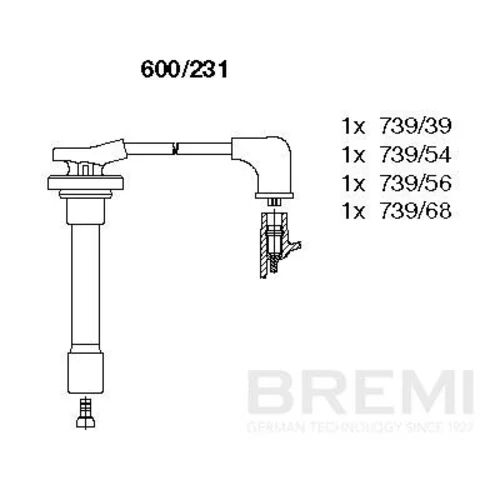 Sada zapaľovacích káblov BREMI 600/231