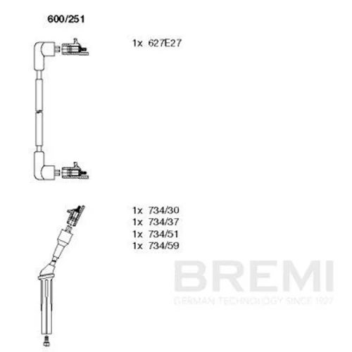 Sada zapaľovacích káblov BREMI 600/251