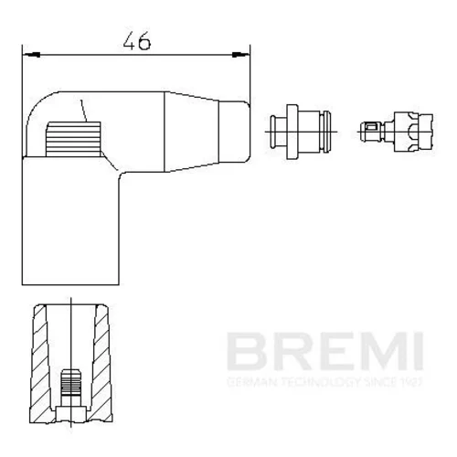 Pripájací konektor zapaľovacej cievky BREMI 13552A1