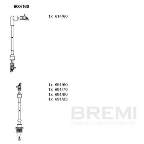 Sada zapaľovacích káblov BREMI 600/160
