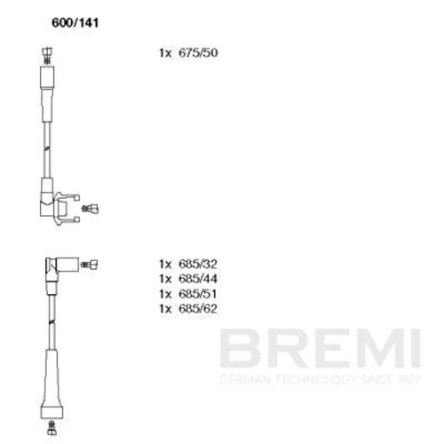 Sada zapaľovacích káblov BREMI 600/141