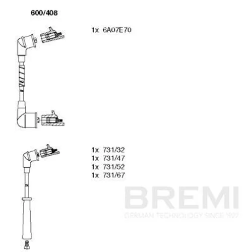 Sada zapaľovacích káblov BREMI 600/408
