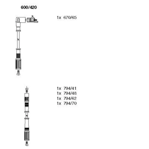 Sada zapaľovacích káblov BREMI 600/420