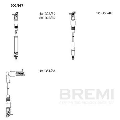 Sada zapaľovacích káblov BREMI 300/667