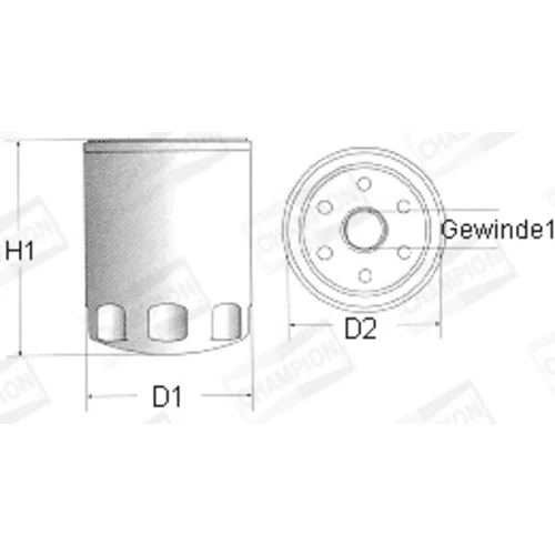 Olejový filter CHAMPION C165/606