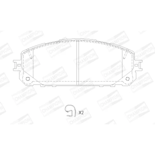 Sada brzdových platničiek kotúčovej brzdy CHAMPION 573703CH - obr. 1