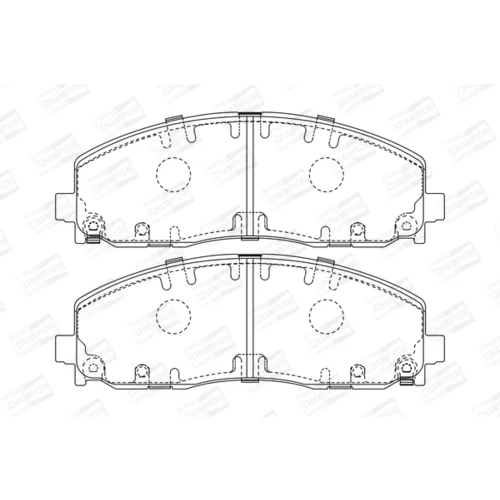 Sada brzdových platničiek kotúčovej brzdy CHAMPION 573411CH - obr. 1