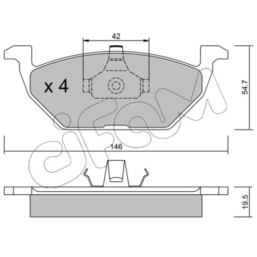 Sada brzdových platničiek kotúčovej brzdy CIFAM 822-211-0 - obr. 1