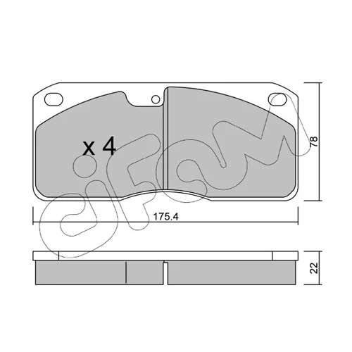 Sada brzdových platničiek kotúčovej brzdy CIFAM 822-270-0