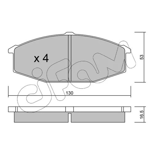 Sada brzdových platničiek kotúčovej brzdy CIFAM 822-490-0