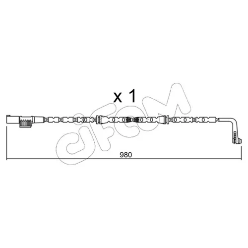 Výstražný kontakt opotrebenia brzdového obloženia CIFAM SU.306