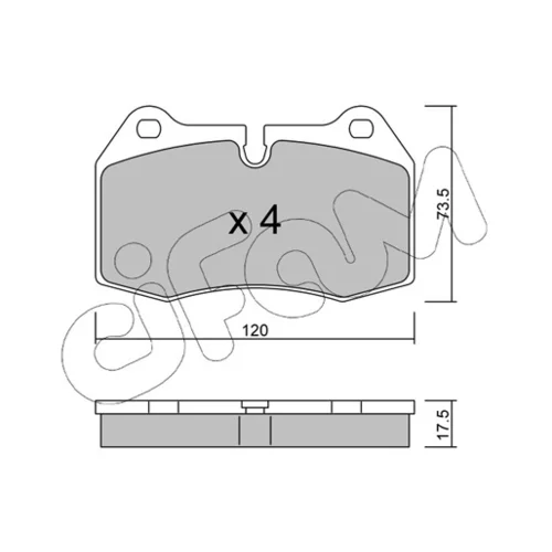 Sada brzdových platničiek kotúčovej brzdy CIFAM 822-645-0 - obr. 1