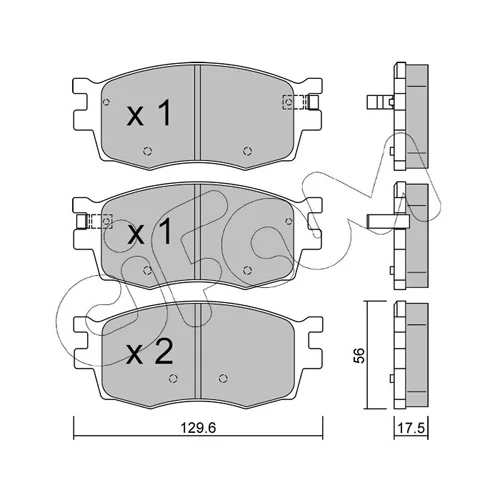 Sada brzdových platničiek kotúčovej brzdy CIFAM 822-724-0
