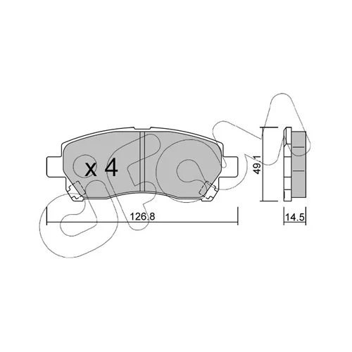 Sada brzdových platničiek kotúčovej brzdy CIFAM 822-929-0