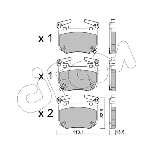 Sada brzdových platničiek kotúčovej brzdy CIFAM 822-1307-0 - obr. 1