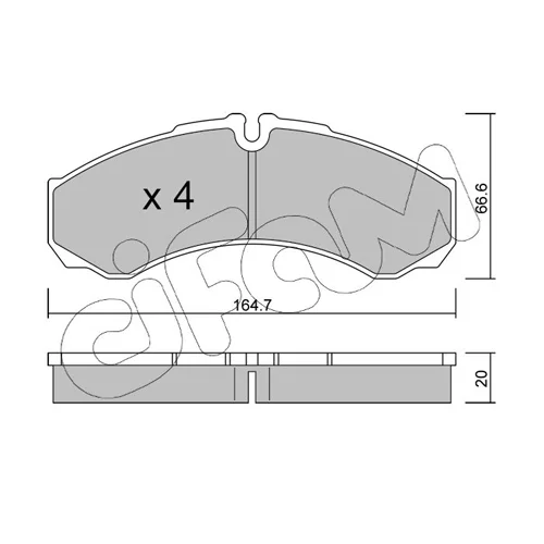 Sada brzdových platničiek kotúčovej brzdy CIFAM 822-212-6