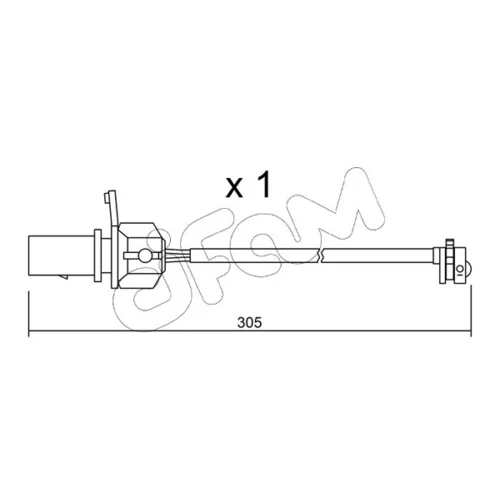 Výstražný kontakt opotrebenia brzdového obloženia CIFAM SU.248