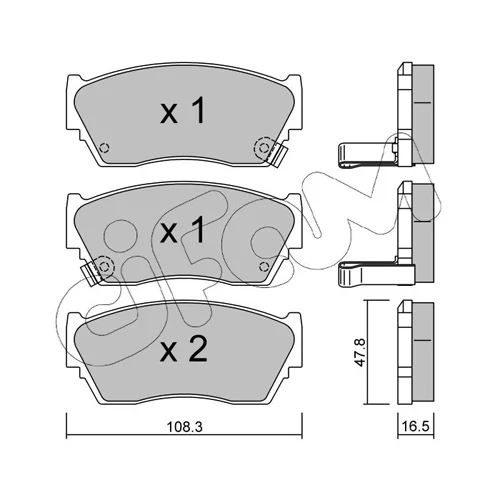 Sada brzdových platničiek kotúčovej brzdy CIFAM 822-246-1