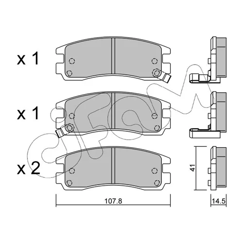 Sada brzdových platničiek kotúčovej brzdy CIFAM 822-697-0