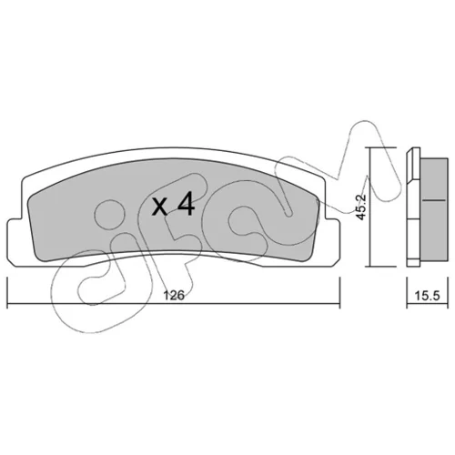 Sada brzdových platničiek kotúčovej brzdy CIFAM 822-046-0 - obr. 1