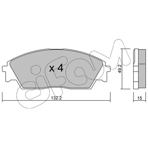 Sada brzdových platničiek kotúčovej brzdy CIFAM 822-236-0