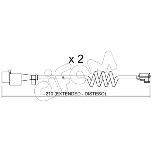Výstražný kontakt opotrebenia brzdového obloženia CIFAM SU.226K