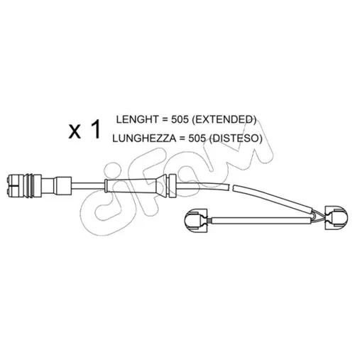 Výstražný kontakt opotrebenia brzdového obloženia CIFAM SU.266