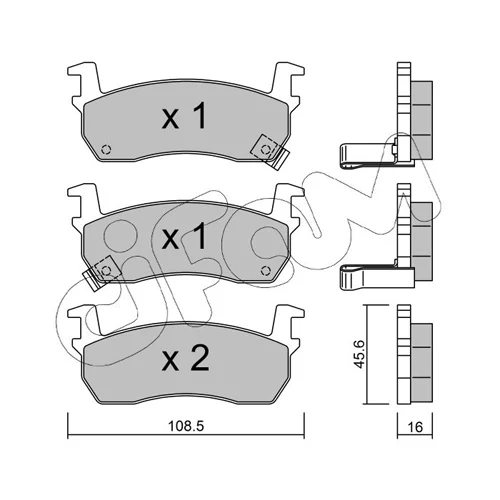 Sada brzdových platničiek kotúčovej brzdy CIFAM 822-034-1