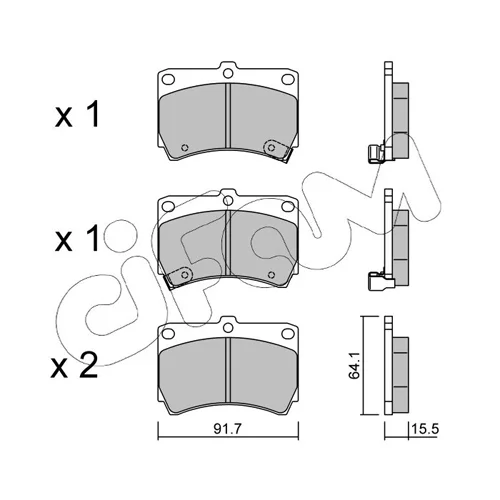Sada brzdových platničiek kotúčovej brzdy CIFAM 822-196-0