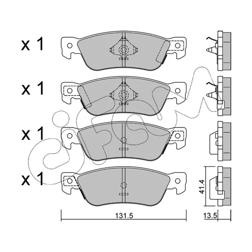 Sada brzdových platničiek kotúčovej brzdy CIFAM 822-359-0