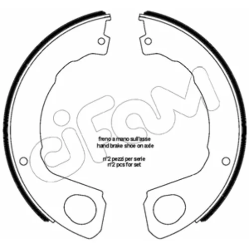 Sada brzd. čeľustí parkov. brzdy CIFAM 153-665