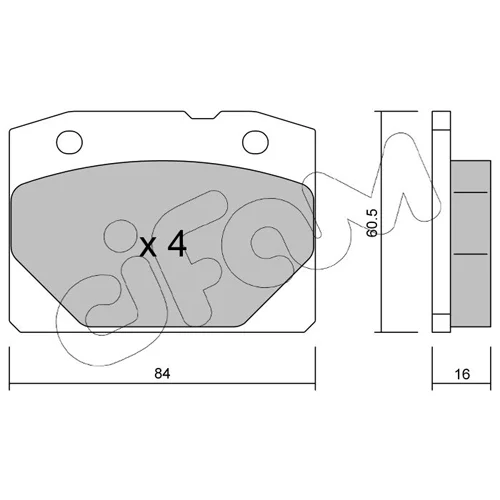 Sada brzdových platničiek kotúčovej brzdy CIFAM 822-007-0