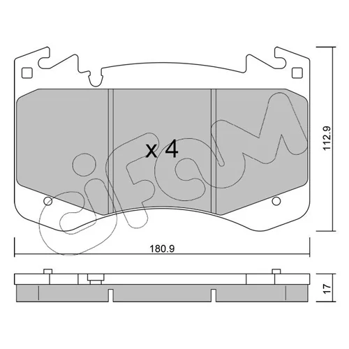 Sada brzdových platničiek kotúčovej brzdy CIFAM 822-1392-0