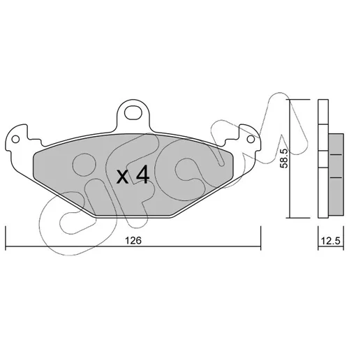 Sada brzdových platničiek kotúčovej brzdy CIFAM 822-165-1